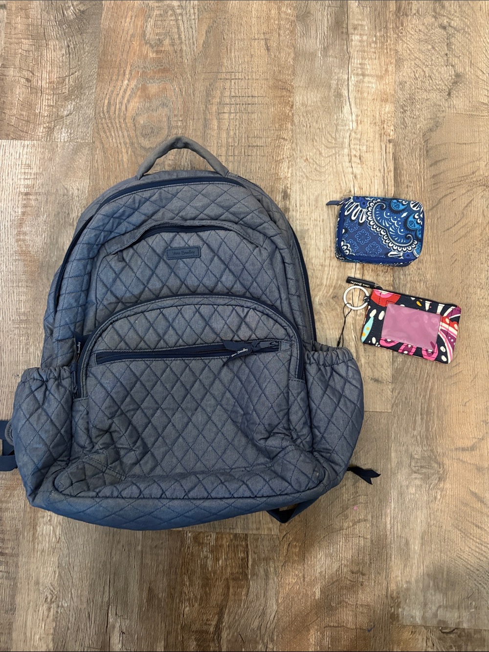 Vera Bradley bundle- Backpack, keychain wallet, travel organizer
